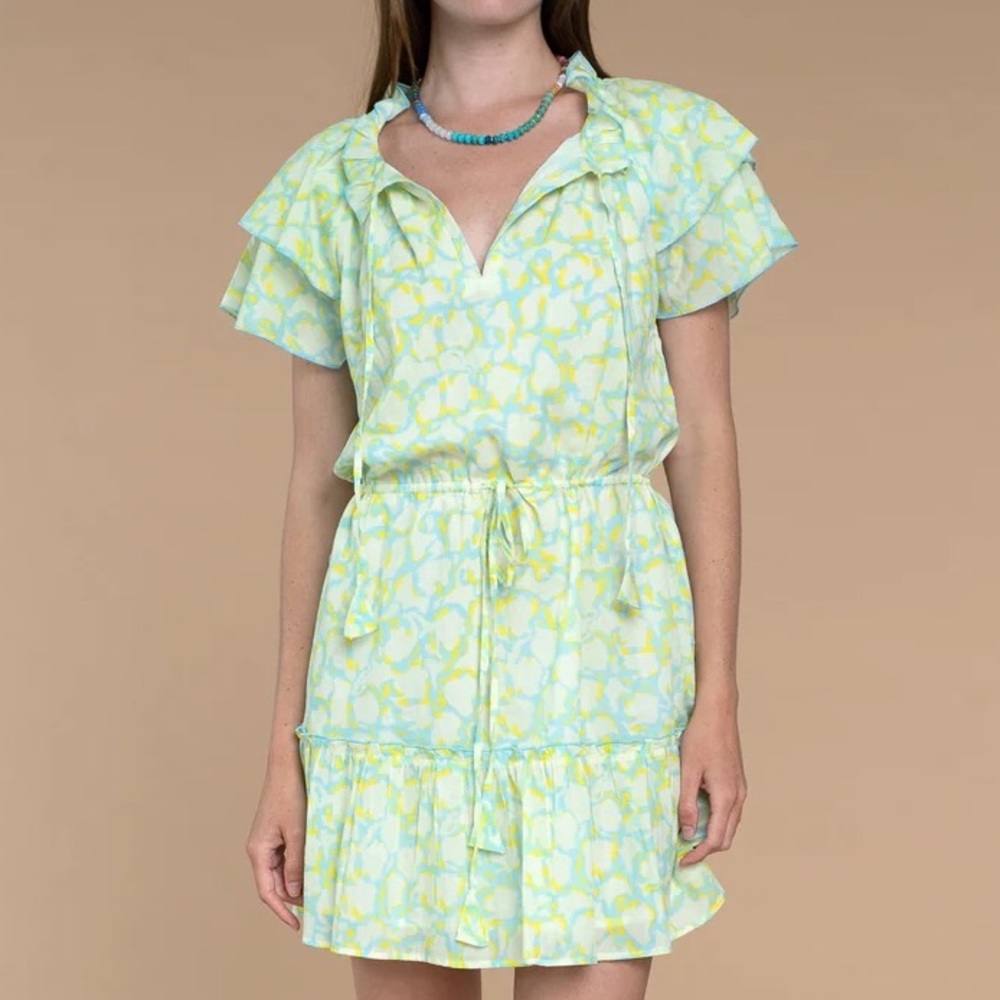 Olivia James Tinsley DRESS IN ABSTRACT GEO